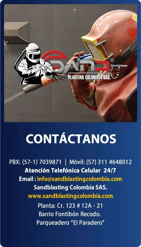 Formulario de Contacto Sandblasting Colombia SAS. en Bogotá